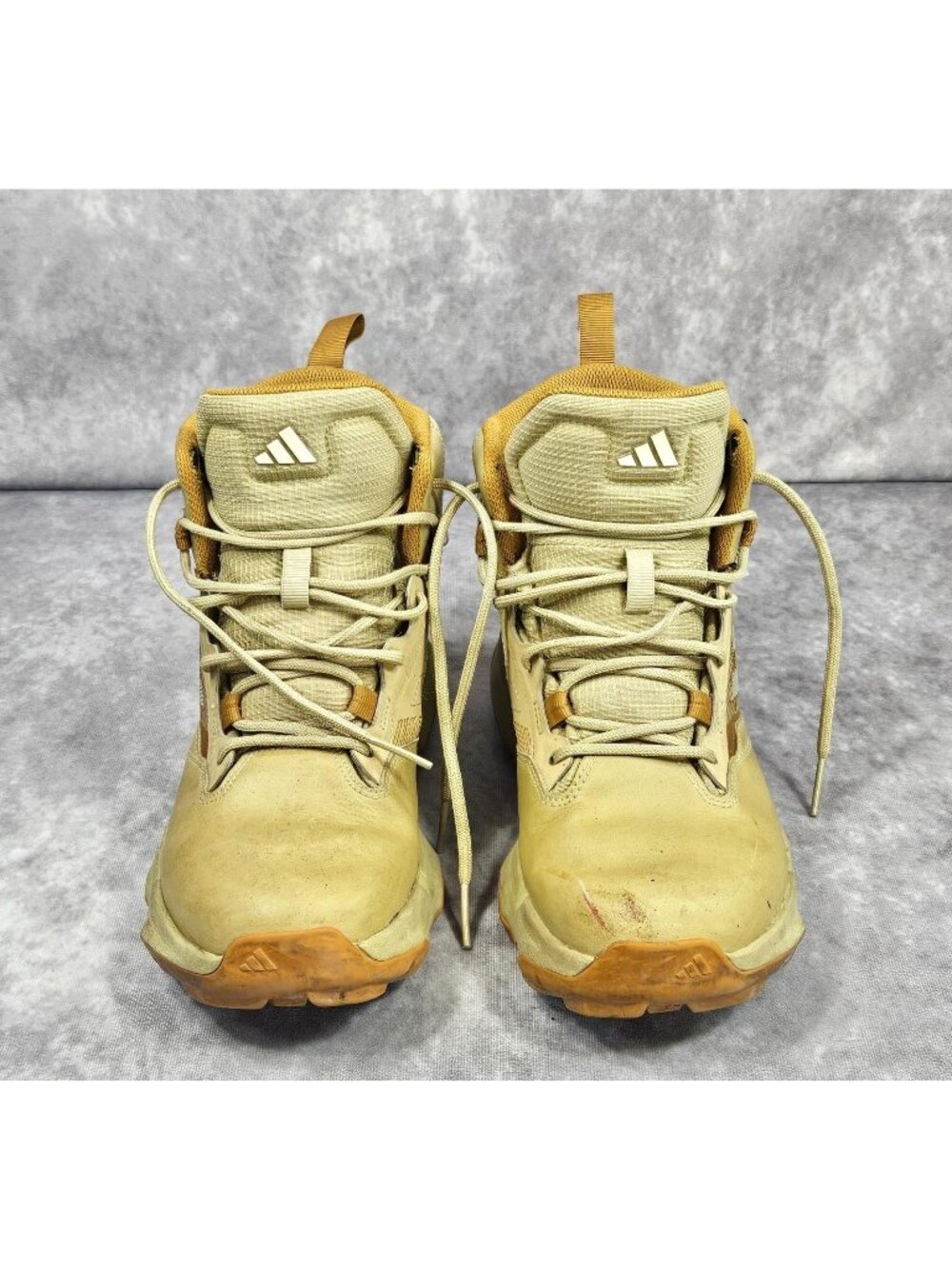 Adidas Terrex Hiking Boots Tan Trail Outdoor Shoes Women 7 Lace Up